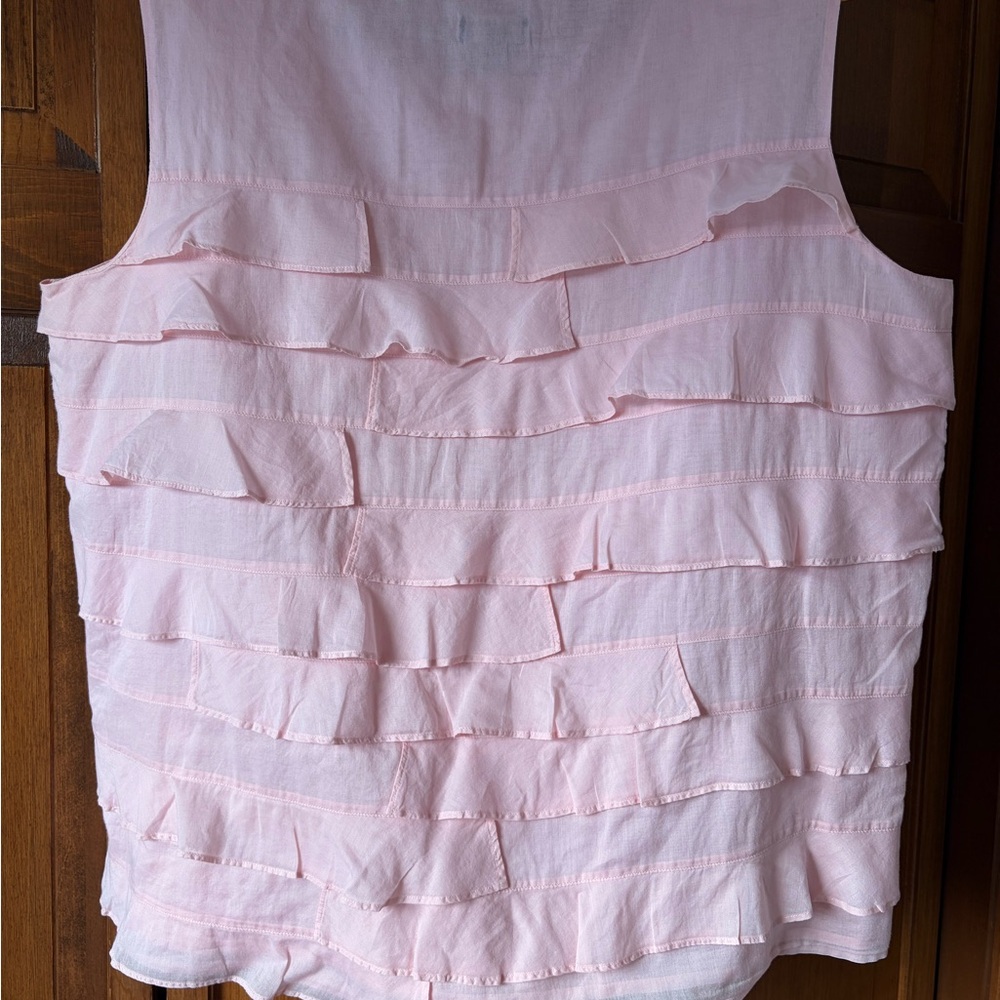 Talbots Light Pink Ruffle Blouse - Picture 3 of 6